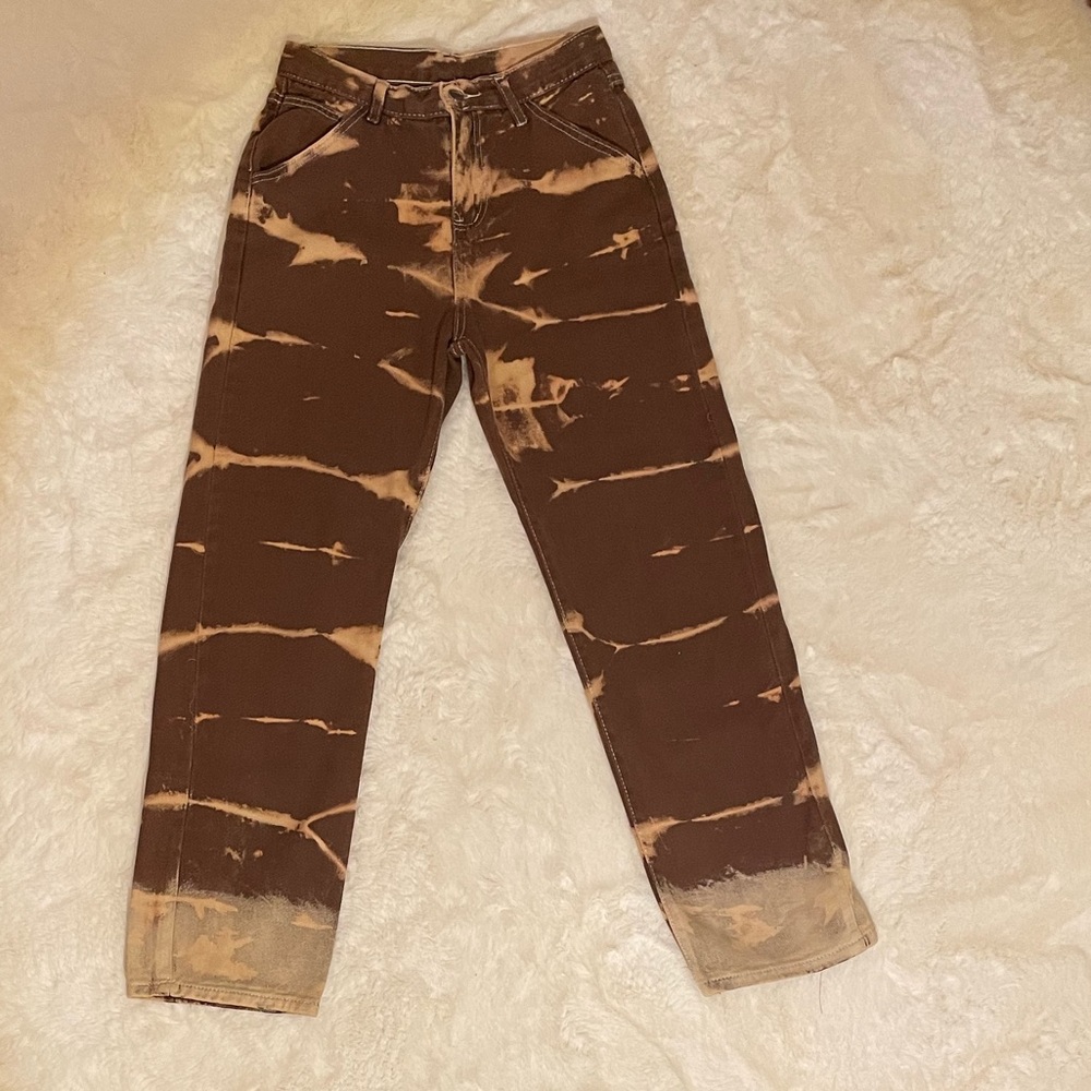 Brown tie dye jeans